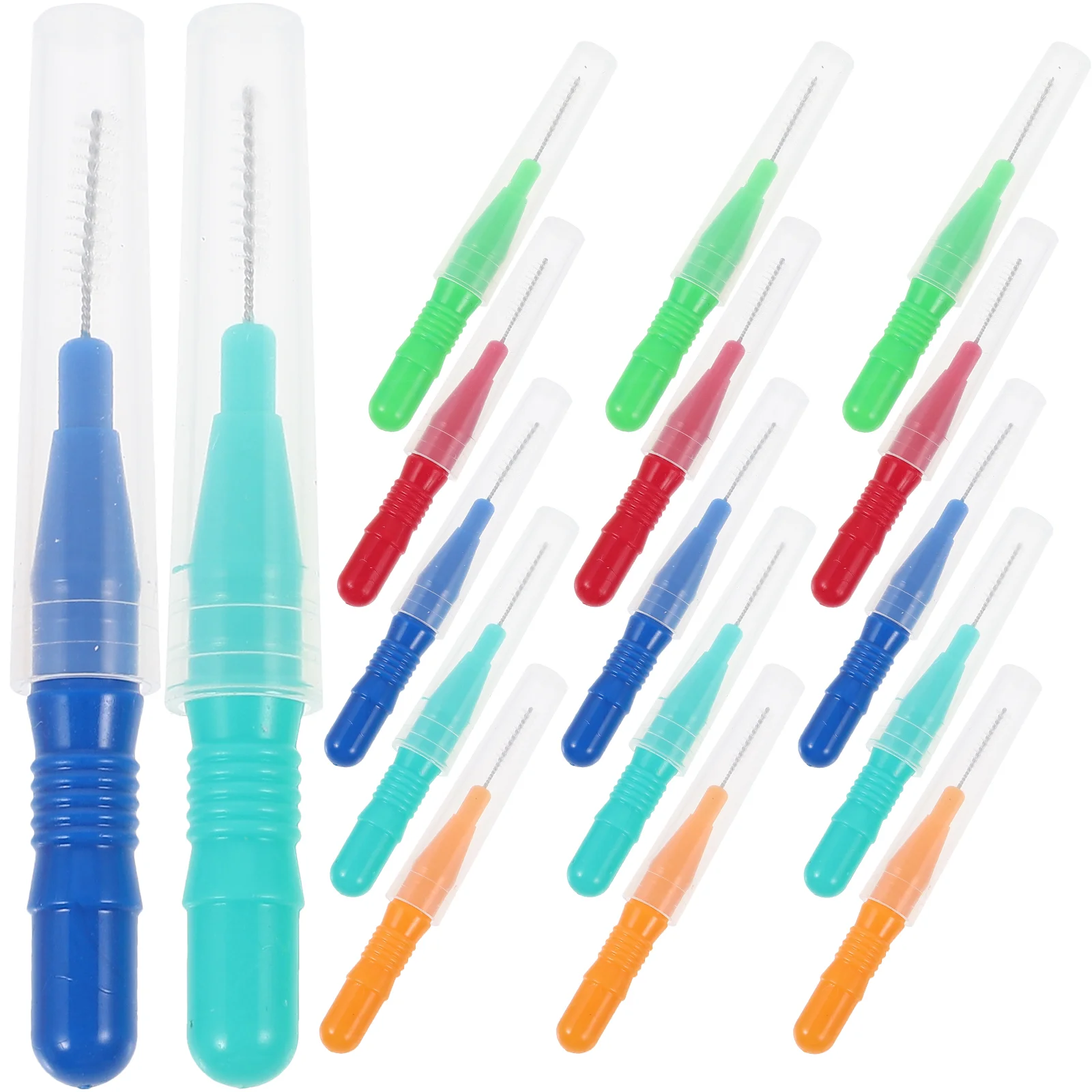 

50 Pcs Detergent Portable Interdental Brush Floss Toothpicks Denture Toothbrush