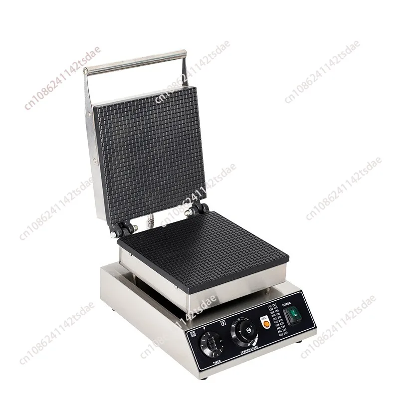 Commercial Electric Heating Ice Cream Crisp Cone & Egg Roll Machine, Square Waffle Cone Maker