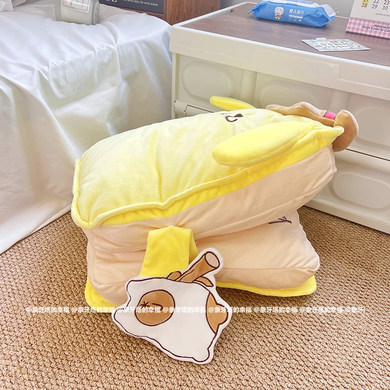 سانريو بوم بوم بورين الكلب كتاب بلوشيز القيلولة وسادة الكرتون الأصفر الكلب ألعاب من نسيج مخملي غرفة الديكور أريكة سرير وسادة الظهر هدية