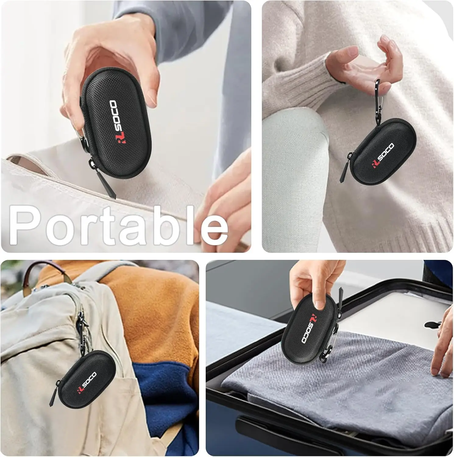 Twarde etui ochronne do słuchawek dousznych Bluetooth Sony WF-C500/WF-SP900/WF-XB700 z funkcją redukcji szumów — zdjęcie produktu 6