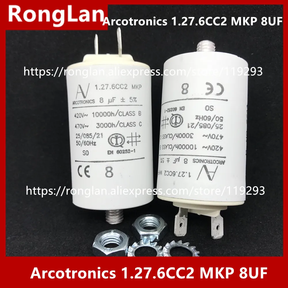 [New Original] Arcotronics 1.27.6CC2 MKP 8UF 5% motor start capacitors