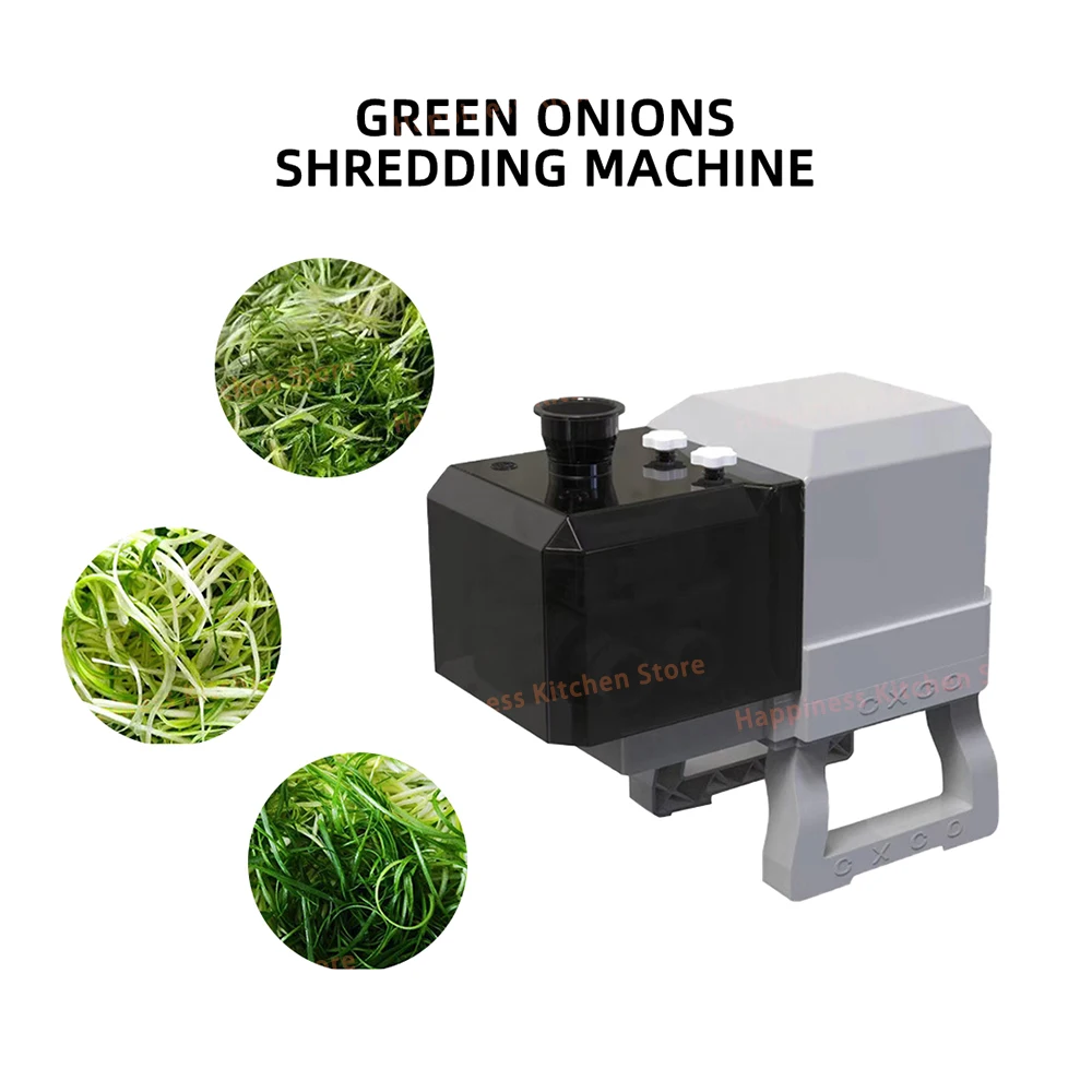 

Commercial Electric Green Scallion Shredder Automatic Vegetable Slicer 1.9/2.2/3mm Shredding Size Food Processor