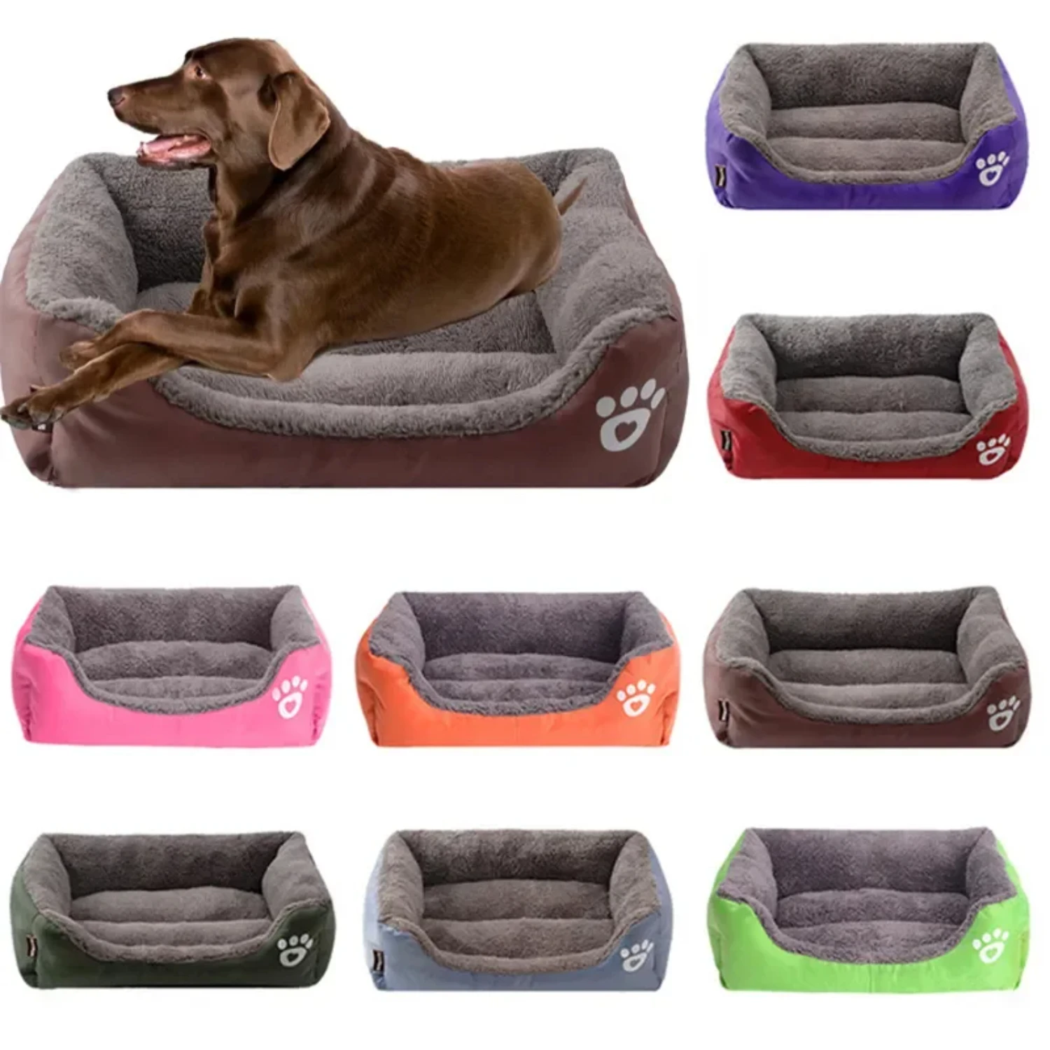 Soft and Cozy Ultimate Fleece Bed for Small, Medium, and Large Dogs - Waterproof Bottom for Ultimate Comfort - Warm and Inviting 1