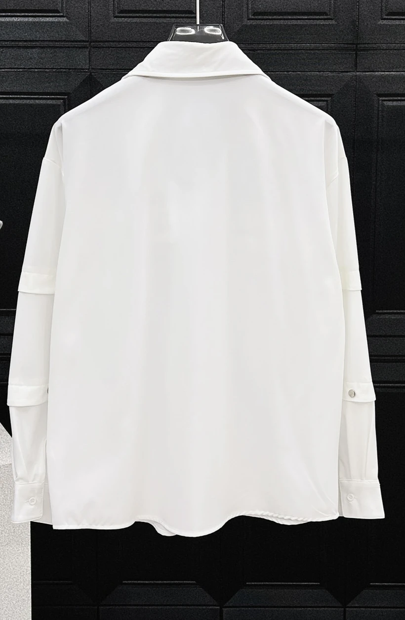 Men's 2025 Spring Summer New Handsome Tops Men's Loose Comfort Solid Color Shirts Trend High-end Zipper Design Long-sleeve Shirt