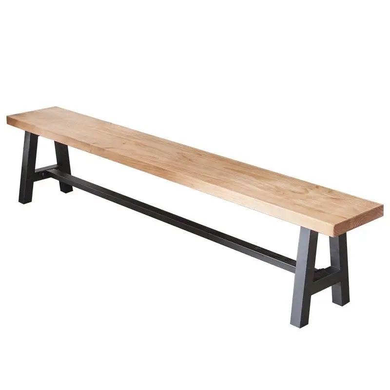 

Industrial Style Loft Solid Wood Bench Sitting Stool Dining Chair Home Restaurant Retro Wrought Iron Leisure Chair Bench