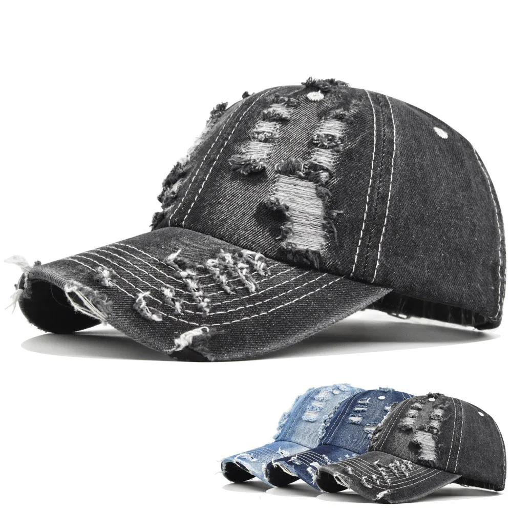 Gorra de béisbol de mezclilla lavada para mujeres y hombres, sombrero para el sol ajustable Vintage, protección Uv para exteriores, ropa de calle de moda, Snapback coreano