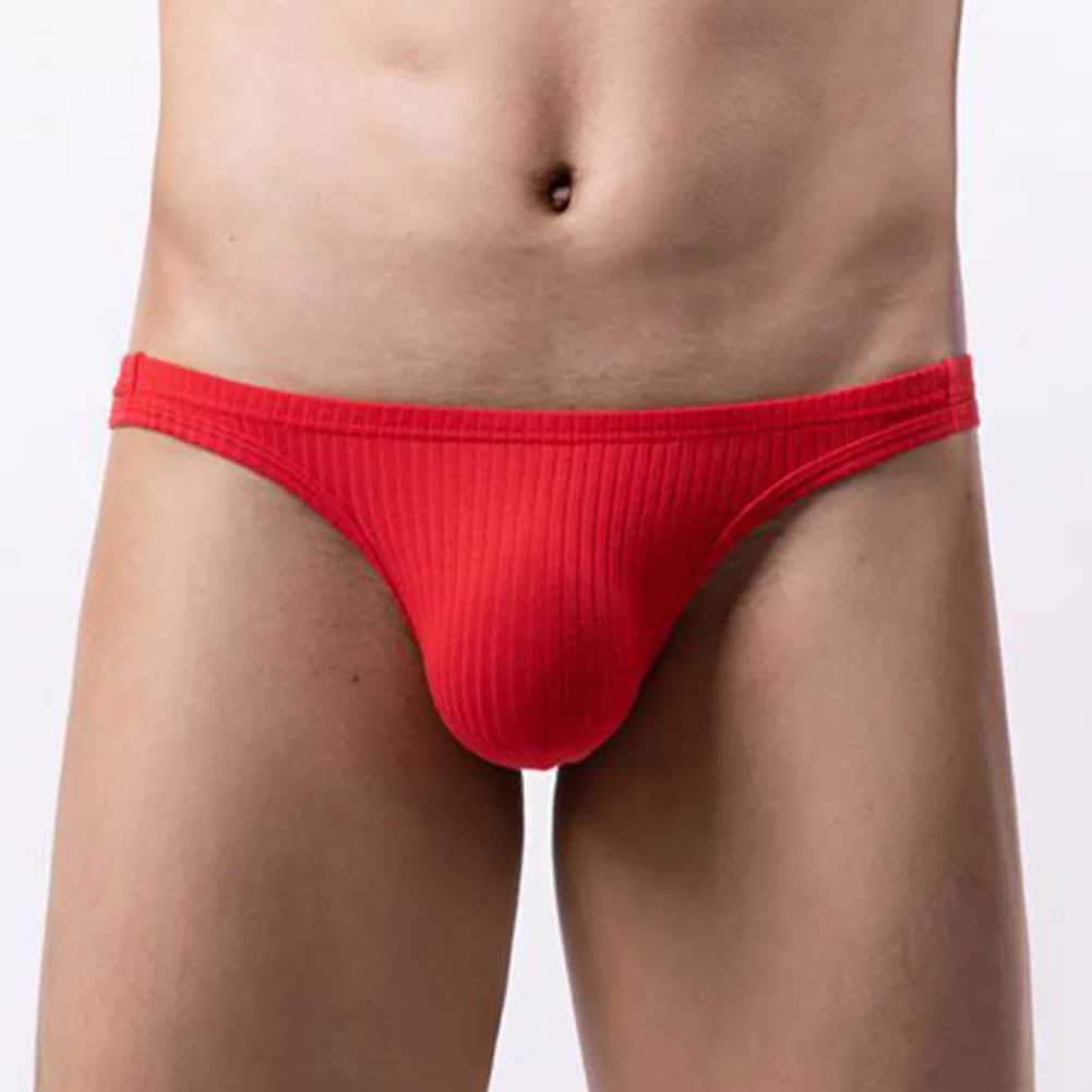 Cuecas elásticas monocromáticas para homens, cuecas de cintura baixa, calcinha sem costura, cuecas respiráveis, lingerie sexy, monocromática