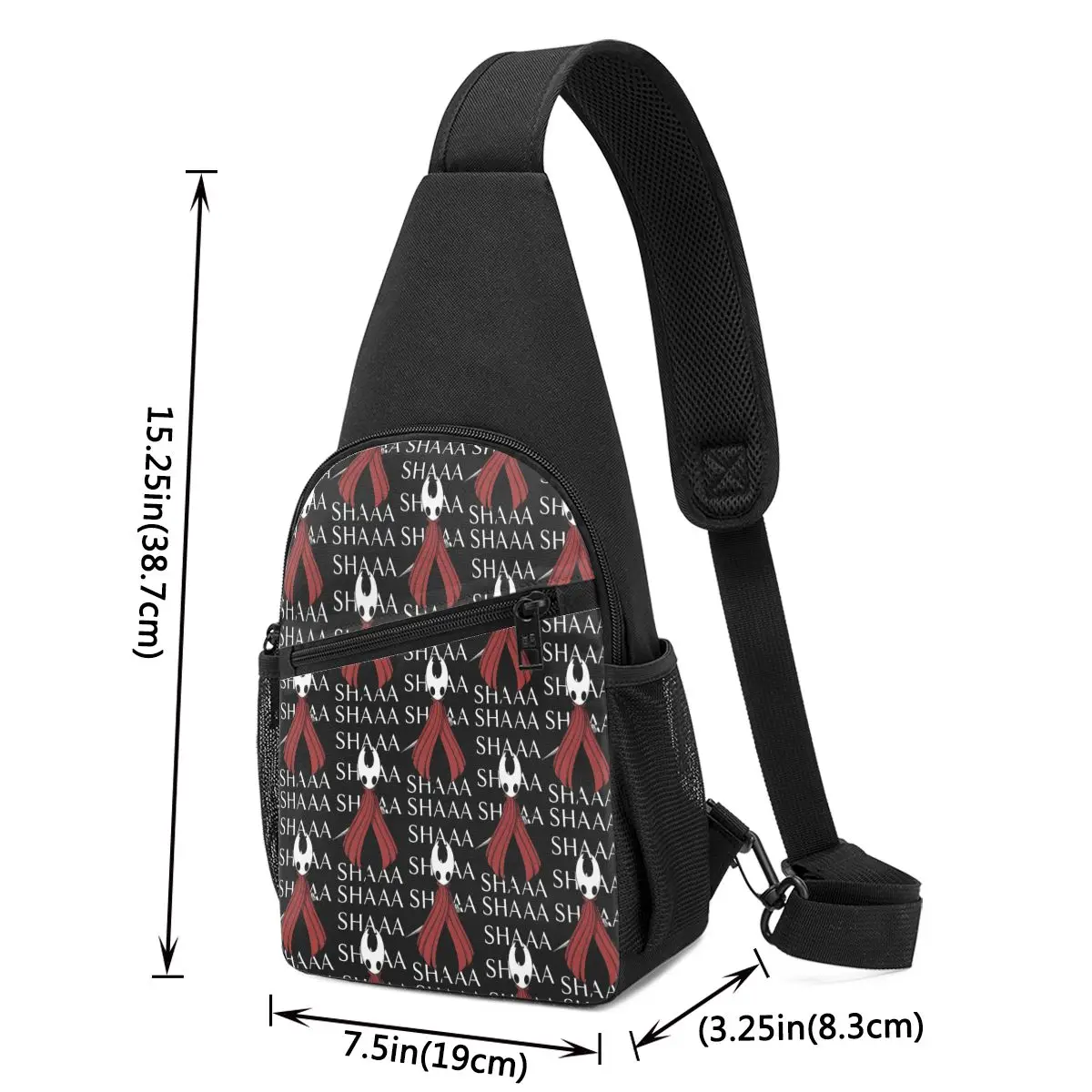 Hollow Knight Silksong Shaa Hornet Battle Cry Chest Bag Men Sling Crossbody Backpack Chest Bag Hiking Daypack Shoulder Bag