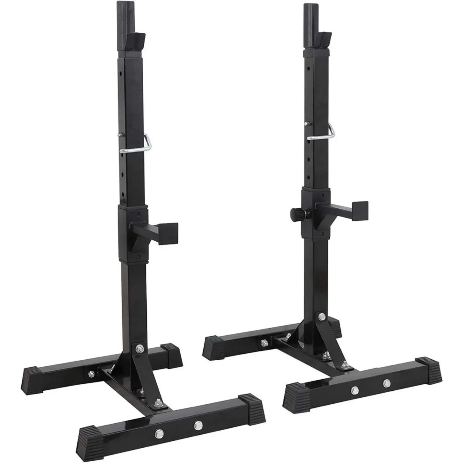 

Pair of Adjustable 40"-66" Squat Rack Dumbbell Racks Stands Max Load 550LB Black United States