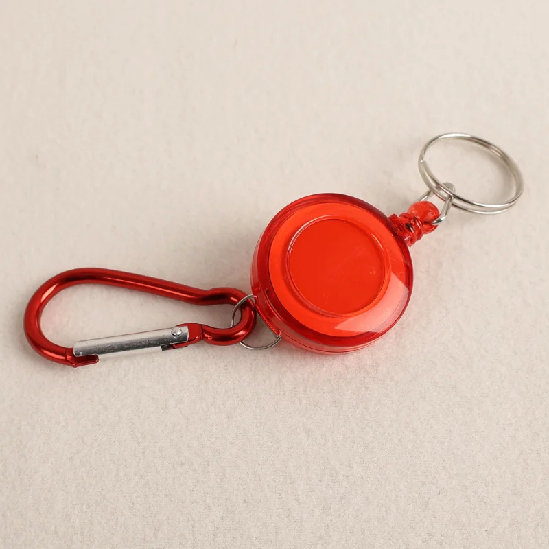 1/2pcs Colorful Multifunctional Roll Retractable Keychain Pendant Rope Bag Recoil ID Card Holder Keyring Key Chain Steel Cord