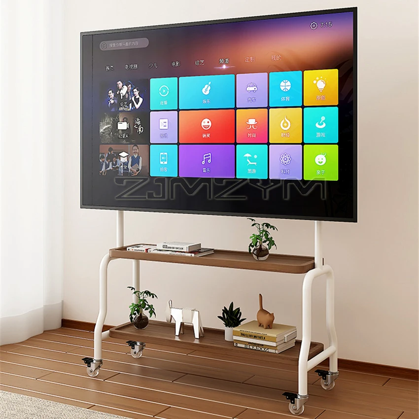 Imagem -02 - Suporte Removível do Assoalho da Tevê com a Polia 360 ° Movente Quadro do Apoio Agregado Familiar Sala de Estar Quarto 4375