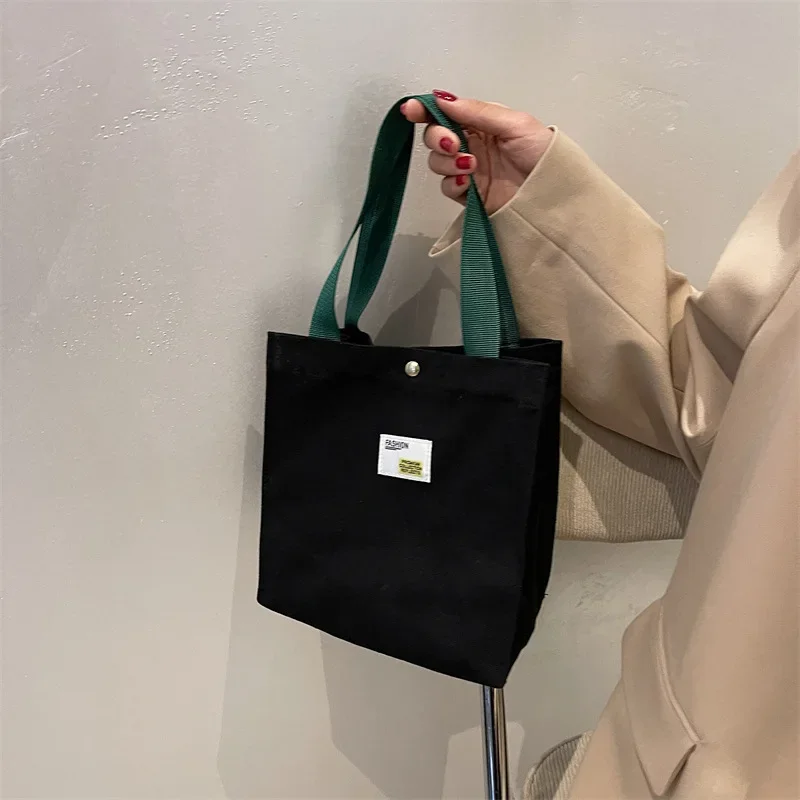 Bolso de hombro de pana para mujer, bolsa de compras reutilizable, informal, envío directo, 2023