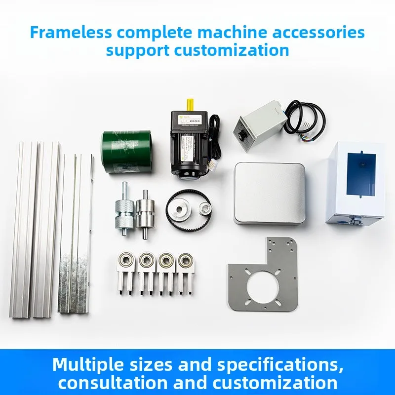 2040 borderless conveyor belt small conveyor accessories full set of main power roller shaft CNC aluminum seat bearing seat