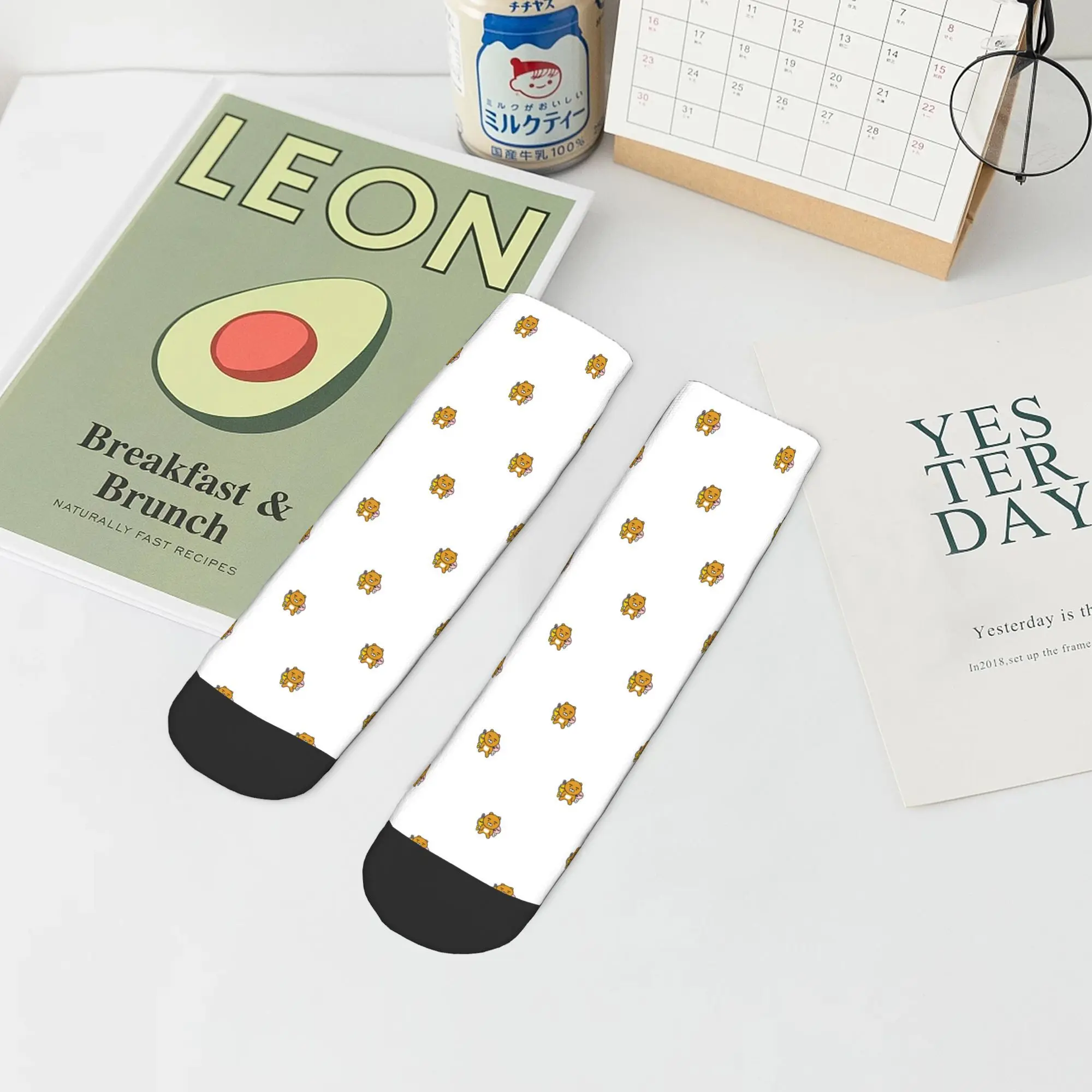 Ryan Kakao Calcetines Harajuku Medias absorbentes del sudor Calcetines para todas las estaciones Accesorios para regalos de Navidad para hombre y mujer