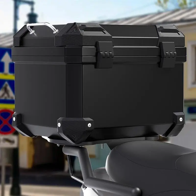 Motorcycle Top Case ABS Waterproof  Motorbike Top Box Motorcycle Helmet Luggage Storage Rear Tour Box Motorbike Trunk Tail Box