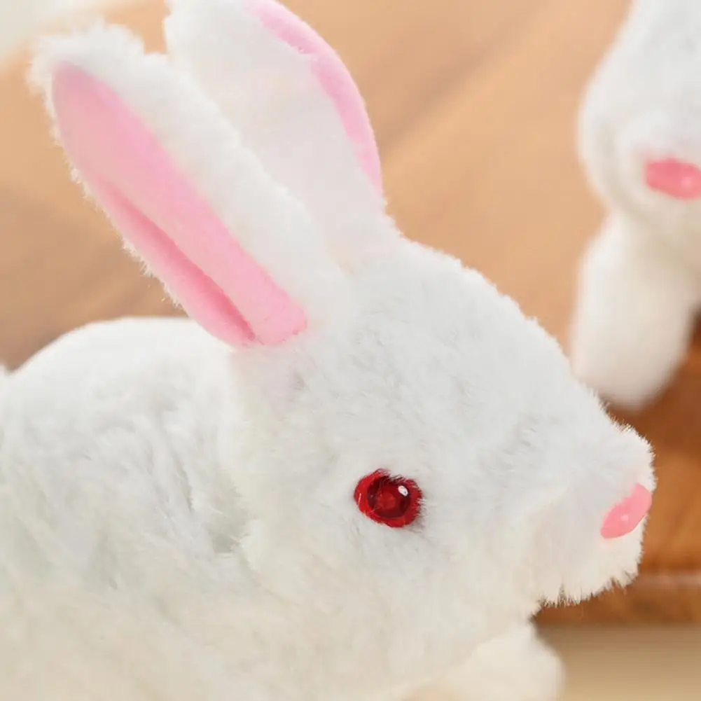 Bunny Toy Dog Plush Toy Adorable Battery-powered Kids Rabbit Plush Toy Electric Bunny with Sound Light Automatic Walking Fun