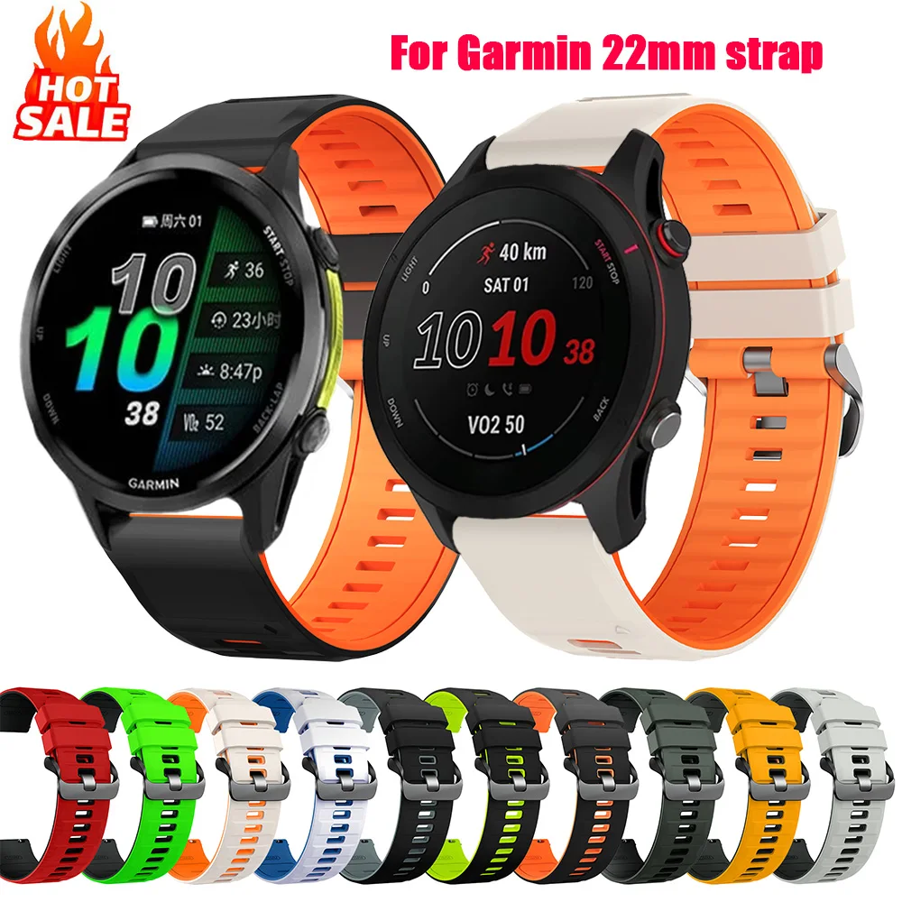 22mm Nylon Parachute Strap For Garmin Forerunner 255 265 970 165 55/Active 6 5 Band Bracelet Correa Venu 4 45mm/Vivoactive 5
