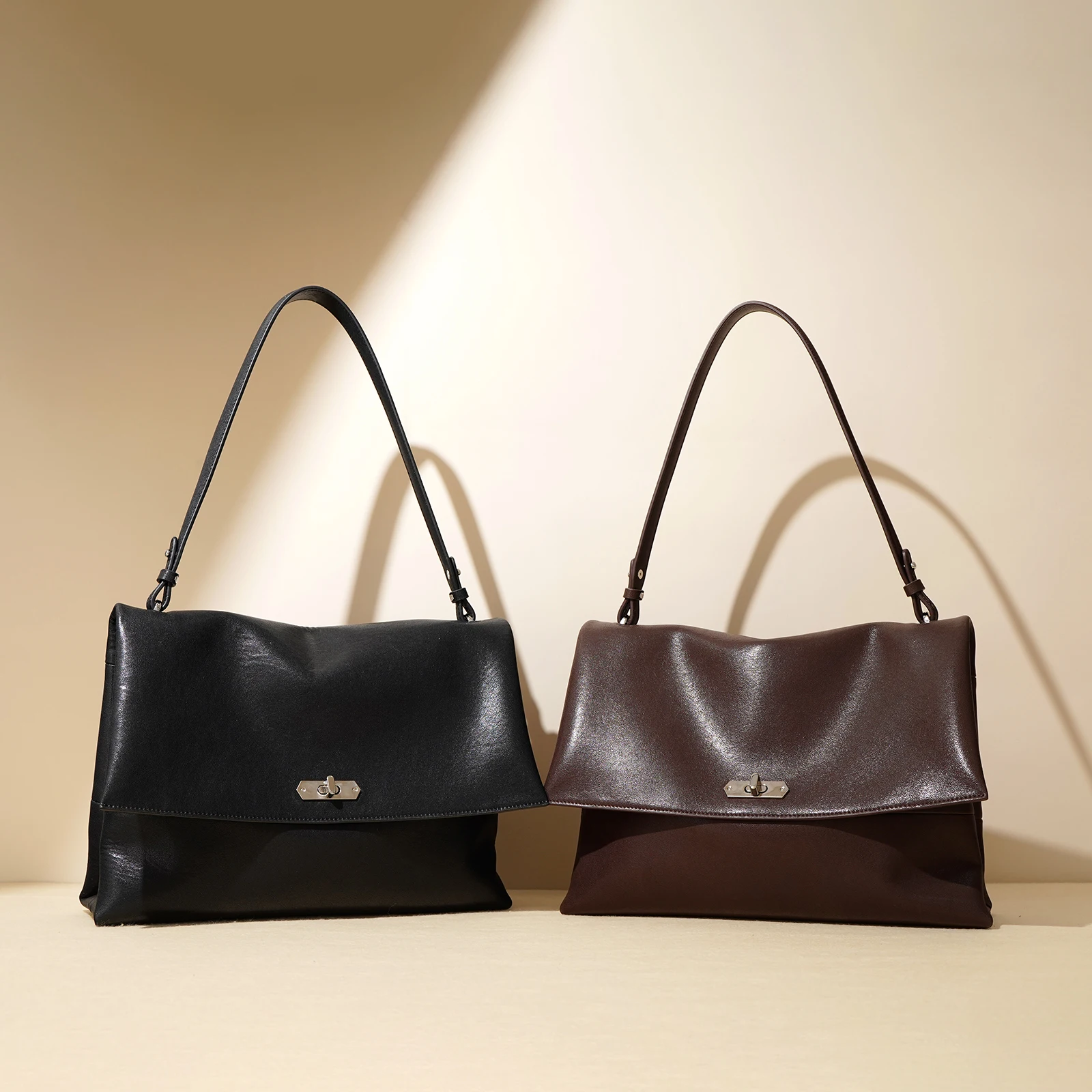 

Luxury Women Genuine Leather Black Shoulder Bag Female Fashion Cowhide Handbag Totes Casual Crossbody Daybag Commuter Rodeo Bags