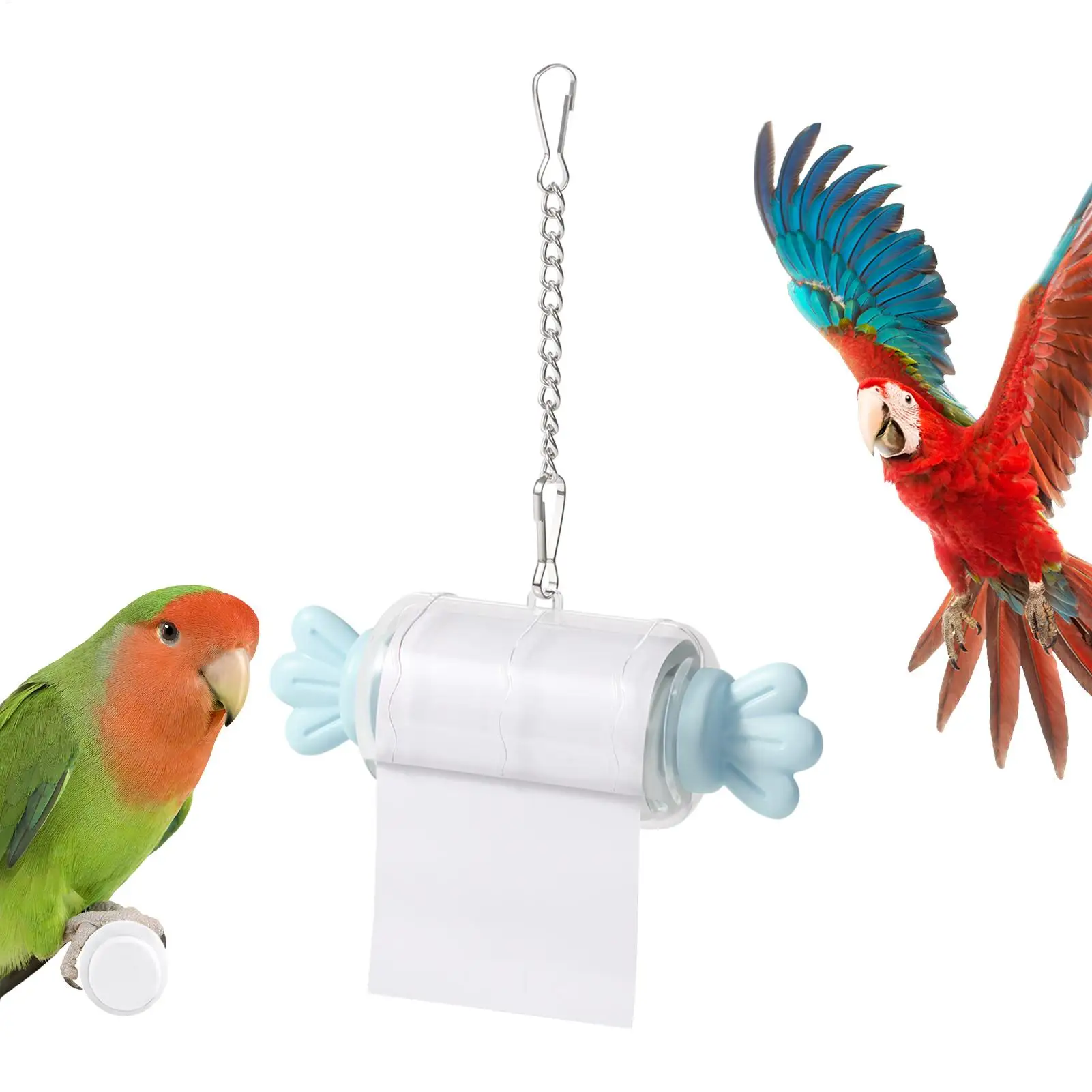 Parrot Shredding Toys Hangable Candy Shape Fun Shredder Bird Toys for Enrichment Play Chewing Cockatiel Conure Interactive Toys