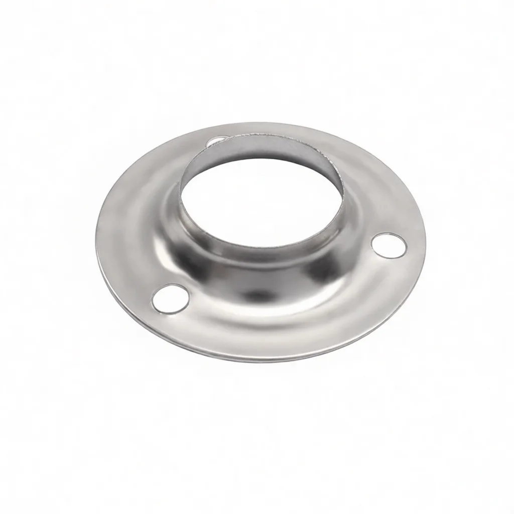 Sturdy Closet Rail Bracket Stainless Steel Flange Holder Wardrobe Rod Support Fitting Clothes Hanging Tube Base Curtain Socket