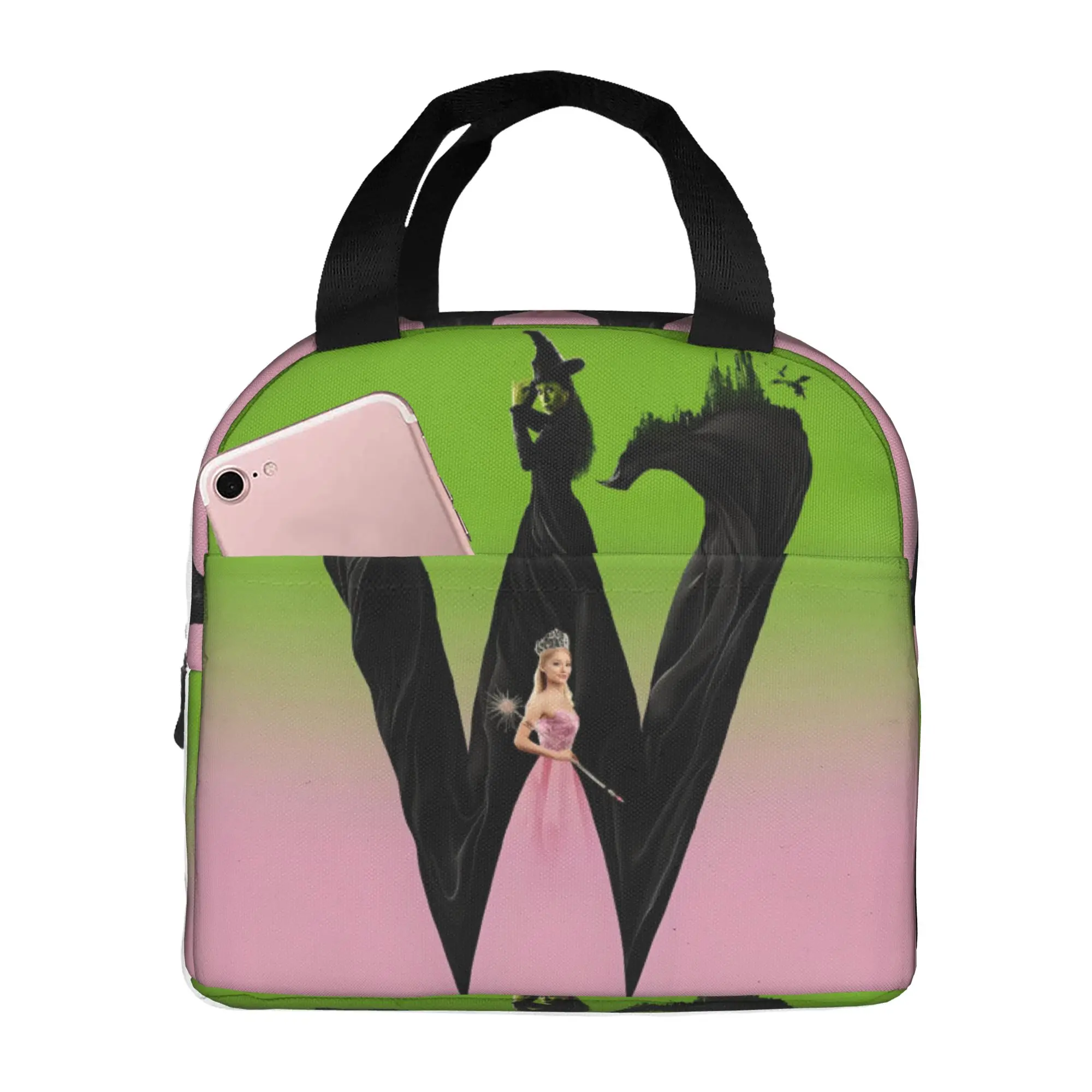 bolsa-termica-w-wickeds-para-mulheres-reutilizavel-com-tema-musical-e-de-filmes-bolsa-termica-para-almoco-ideal-para-escritorio-trabalho-e-escola