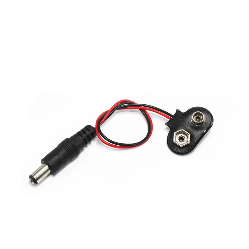 5PCS experiment 9V battery buckle power connection cable 9V battery buckle to DC male cable battery adapter cable