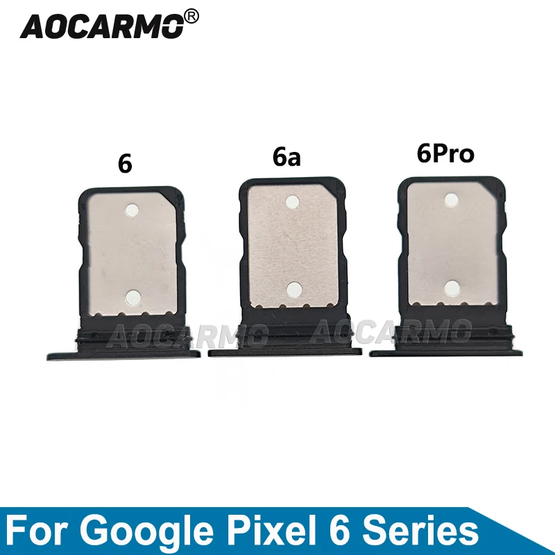 Aocarmo White Black Sim Card Tray SIM Slot Holder Replacement Parts For Google Pixel 6 Pro 6a 6Pro