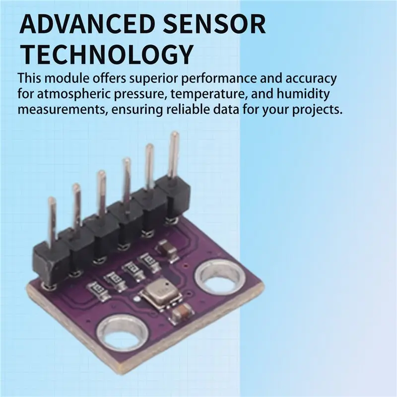 AT05-2PCS BME280 3.3V Sensor Module Atmospheric Pressure Temperature Humidity Sensors I2C SPI Breakout GY-BME280