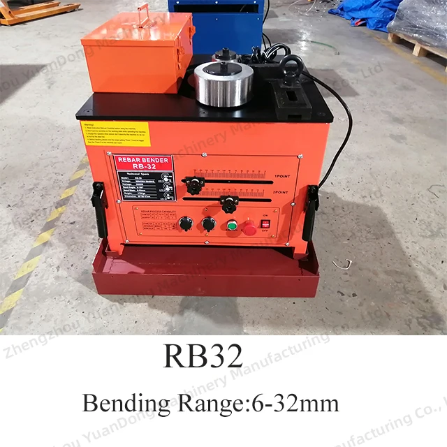 Customized 220v-110 Motor Power Stirrup Bender Machine 6-32mm Stainless Steel Bar Hoop Bending Machine Metal Processed