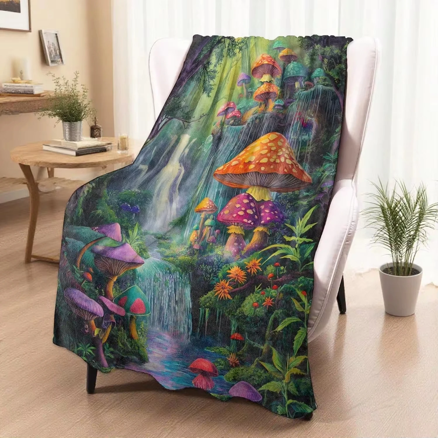 Blanket Throw Leopard Print Blue Red Abstract Leopard Flannel Blanket Modern Brush Stroke Pattern, Sofa Bedroom Indoor Decor