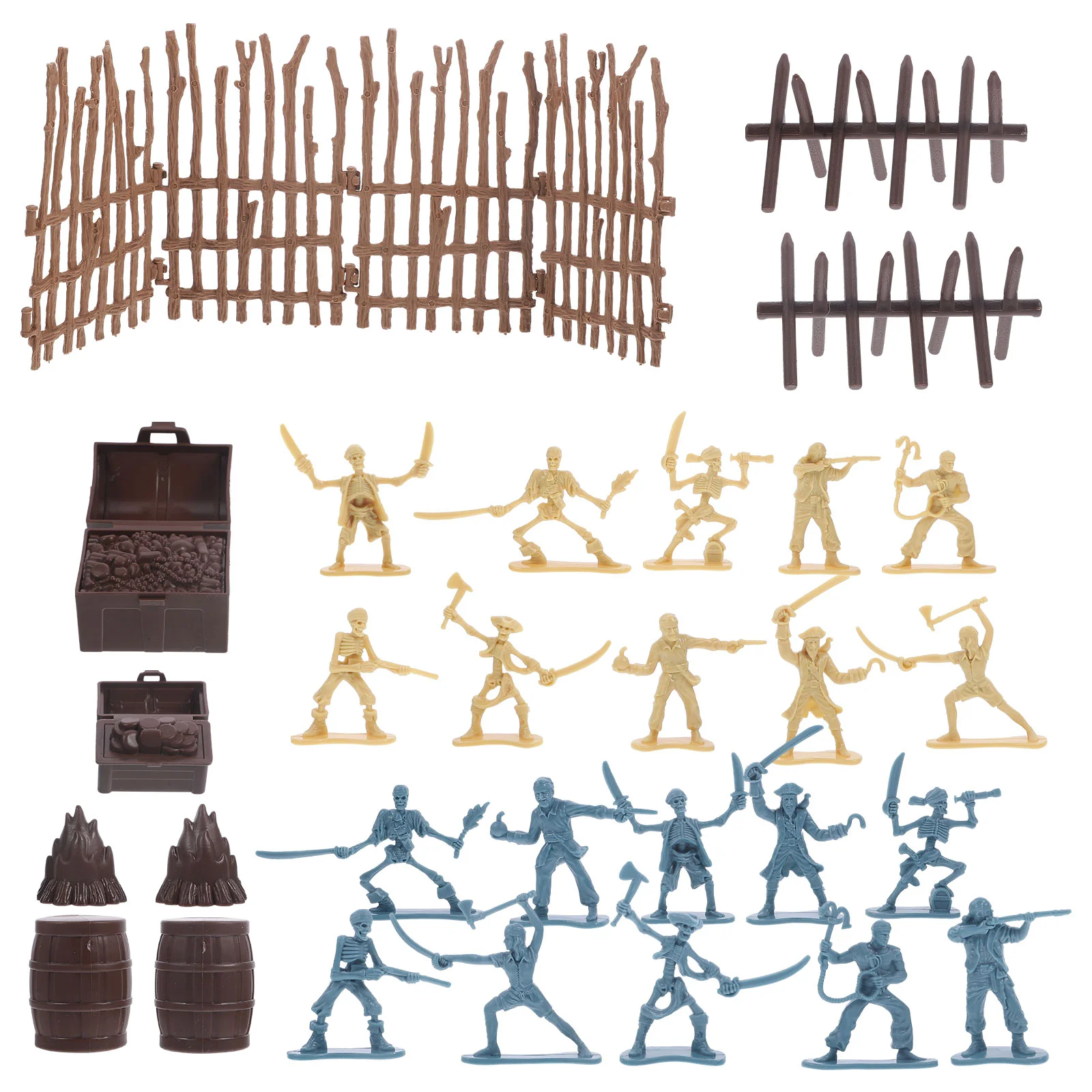 Pirate Soldier Toys Accessories Kids Playthings Set Warrior Playset Plastic with