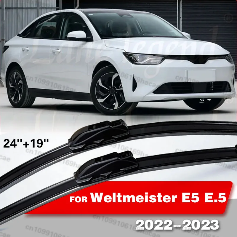 

Для Weltmeister E5 E.5 2022 2023: Комплект щеток стеклоочистителя (24"+19") для лобового стекла, аксессуары для автомобиля