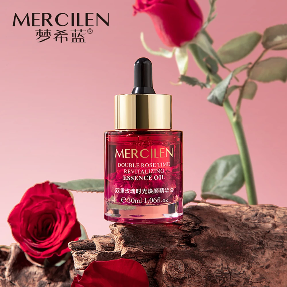 

Double Rose Petal Radiance Essence Oil Facial Care Tightening Moisturizing Brightening Face Serum Korean skin care products