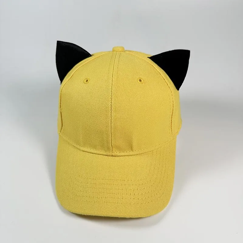 Custom Logo Adult Cute Cat Ears Baseball Cap Men\'s and Women\'s Versatile Casual Outdoor Fashion Trend Hip Hop Sports Hat Gorras