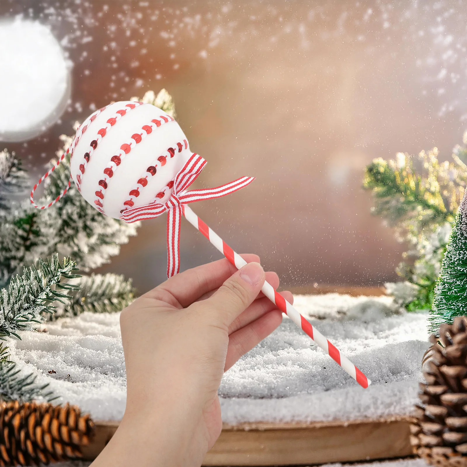 

Christmas Tree Lollipop Candy Decor Whimsical Xmas Pendant for Holiday Scene Layout Reusable Festive Decoration Supply