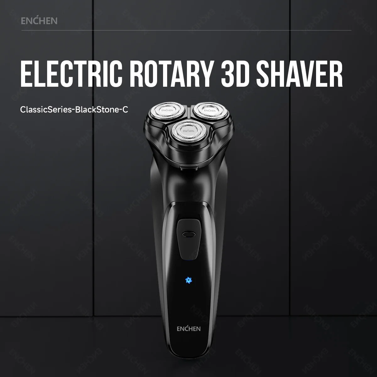 ENCHEN Blackstone Electrical Rotary Shaver for Men 3D Floating Blade Washable Type-C USB Rechargeable Shaving Beard Machine