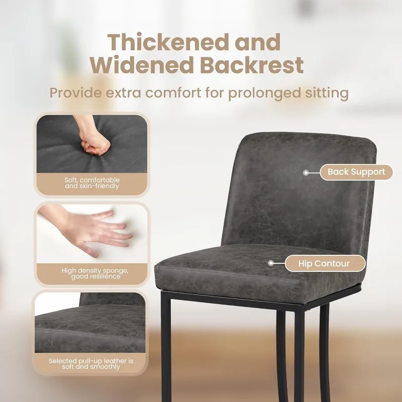 Bar Stools Set of 3, with Kitchen Island, Metal Kitchen Counter Stools