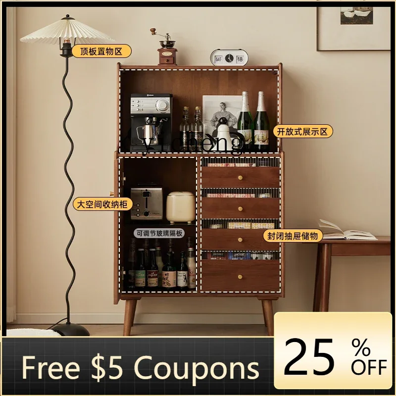 

GZ Edge Cabinet Solid Wood Edge Cabinet Integrated Locker Against the Wall Restaurant Cabinet Household Kitchen