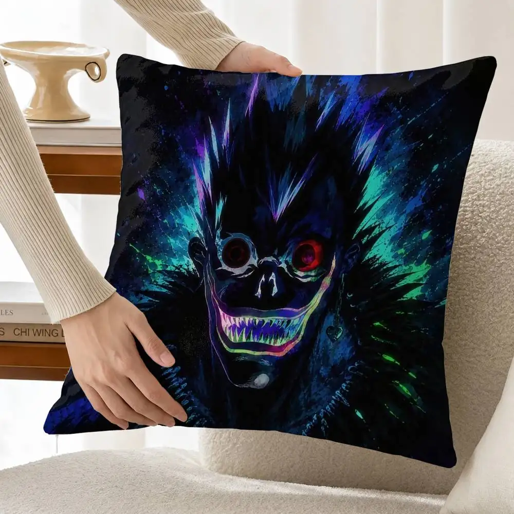 Cool Anime D-Death Note  Customizable Square Pillow case Double Sided Print Sofa Bedroom Decor Cushion Cover