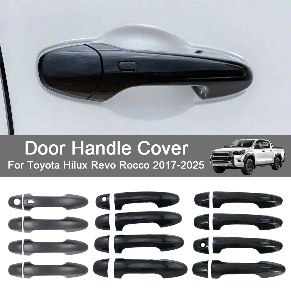 Car Decoration Door Handle Cover For Toyota Hilux Revo Rocco 2017-2025 Cars Accessories Styling Upgrade Modify A Car