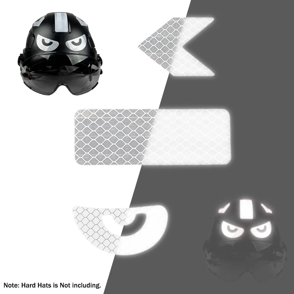 12 ~ 48 قطعة ملصقات عاكسة لخوذة أمان البناء ليلة العمل الآمن القيادة تحذير دراجة نارية خوذة شريط عاكس