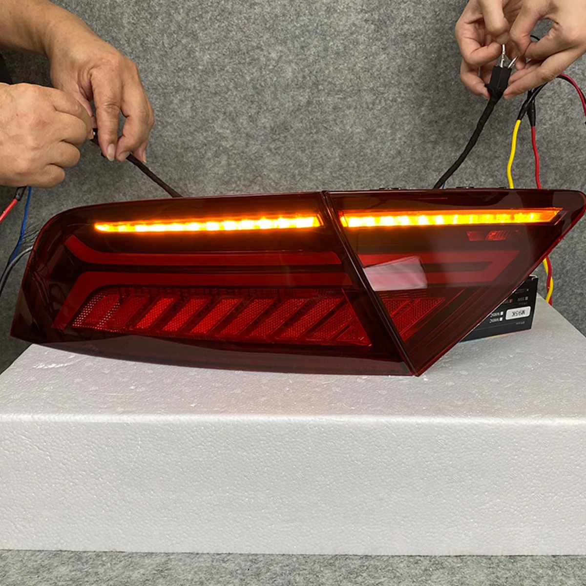 LED LCI Rear Tail Lights For Audi A7 2016-2019 Plug And Play Sequential Turn Signal Canbus Waterproof Tail Lamp Replacement Pair