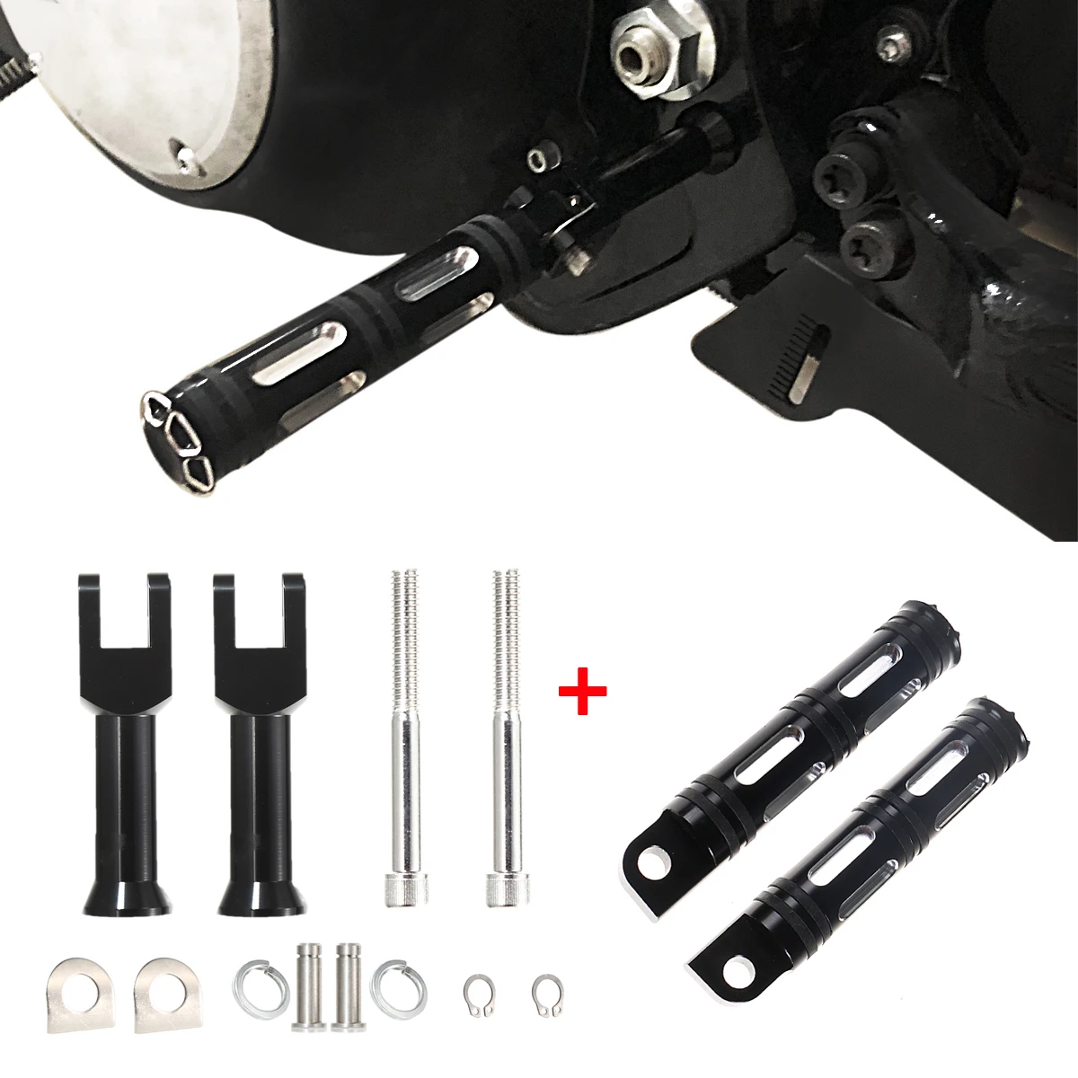 Rear Passenger Foot Bracket With Footpegs For Harley Softail Street Bob Breakout Low Rider 2018-2023 FXBB