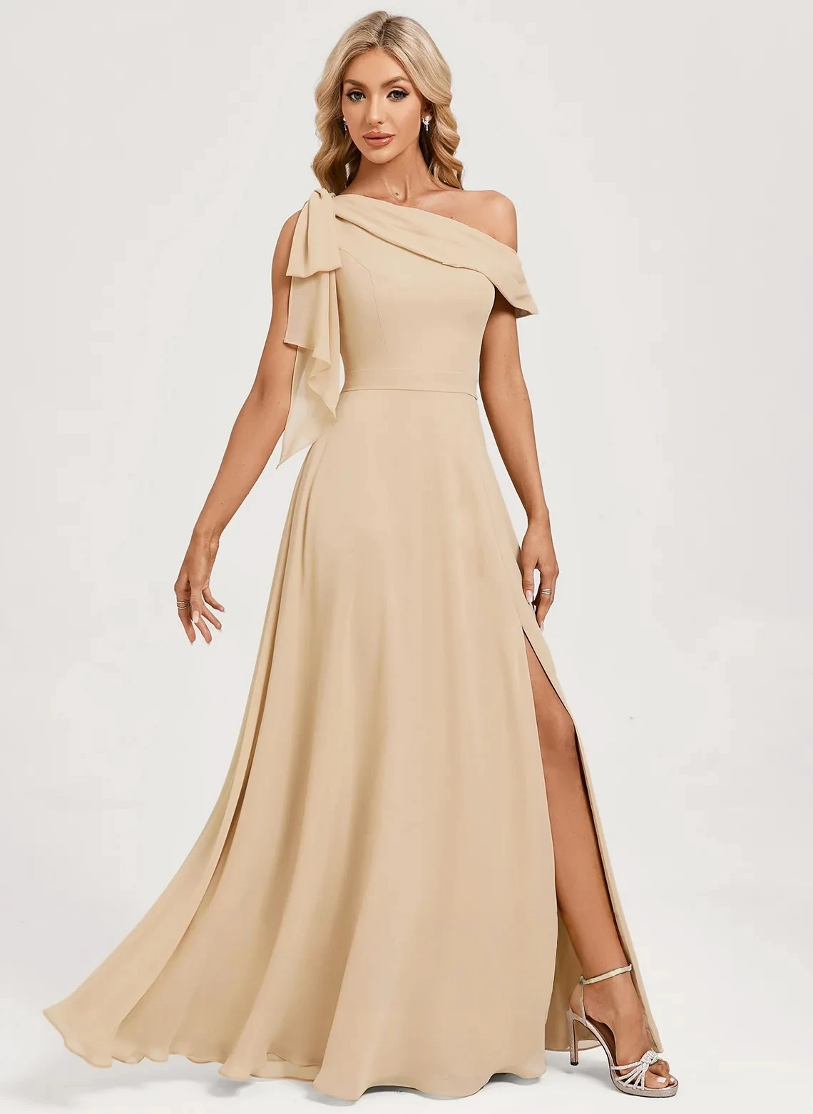 

Elegant Evening Gowns Prom Dress 2026 One Shoulder Chiffon Long Dress Women Formal Party Dress Floor Length A-Line Robe De Soire