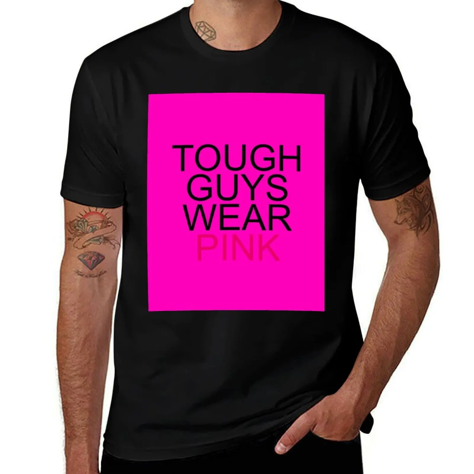rgv8r infected tough guys wear pink shirt T-Shirt Fashion Casual Short Sleeve T-Shirt