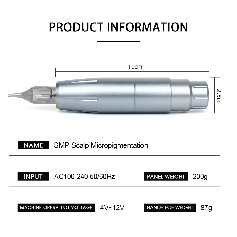 Aimoosi Scalp Tattoo SMP Scalp คิ้วริมฝีปาก Micropigmentation ชุดมอเตอร์ที่มีประสิทธิภาพแต่งหน้าถาวรสักปากกาชุดอุปกรณ์