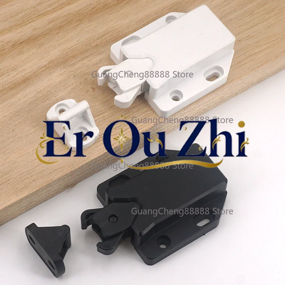 10/5/2 Sets Non-Magnetic Touch Latch Catch Cabinet Door Push to Latch and Unlatch Furniture Cupboard Wardrobe Accessory