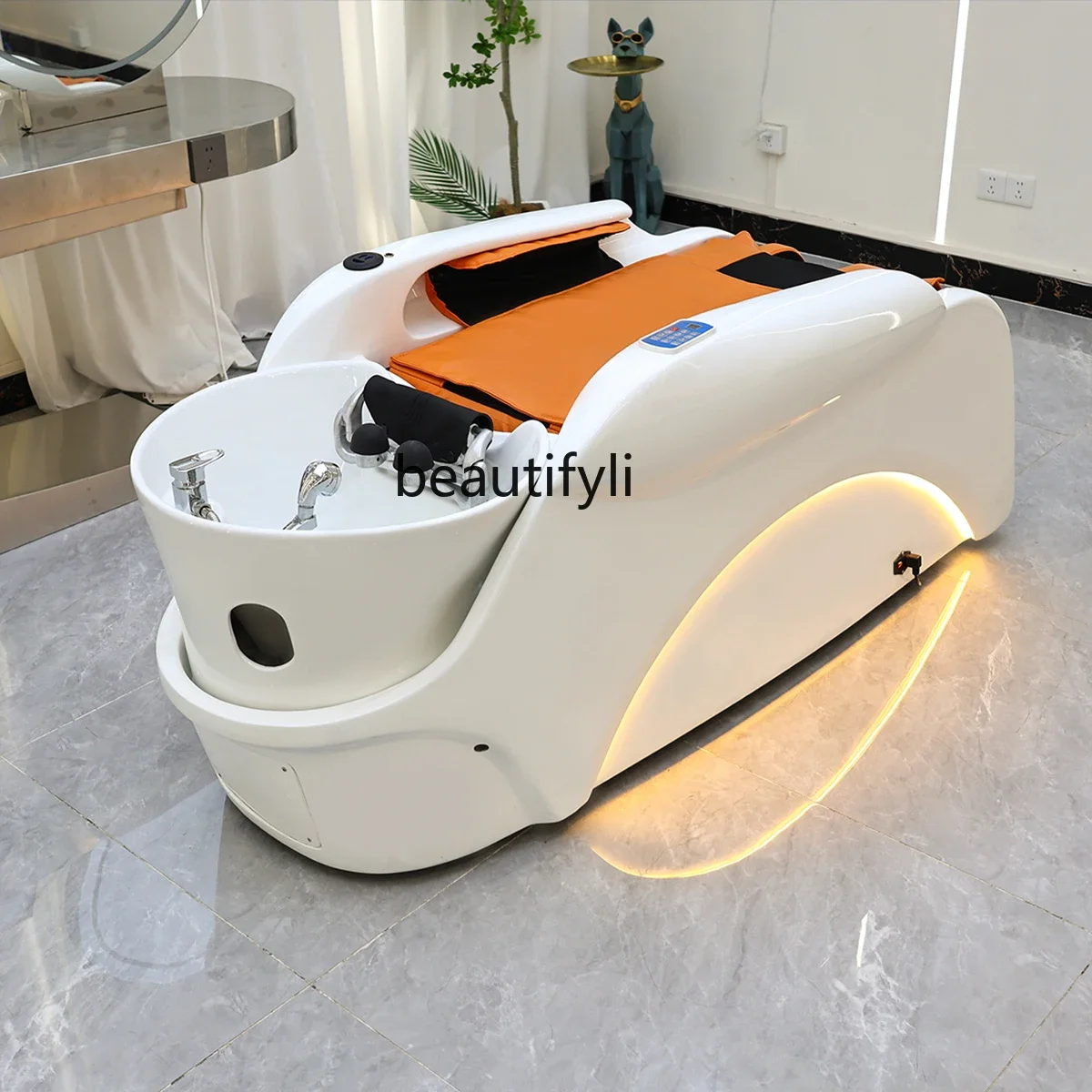 

High-end electric intelligent massage shampoo bed ceramic basin beauty barber shop head treatment bed9344