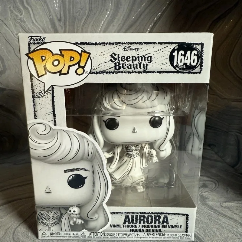 Genuine Funko Pop Disney Sketch Series Aurora Cheshire Cat Maleficent Cruella De Vil Patch Vinyl Figure Collectible Toy in Stock