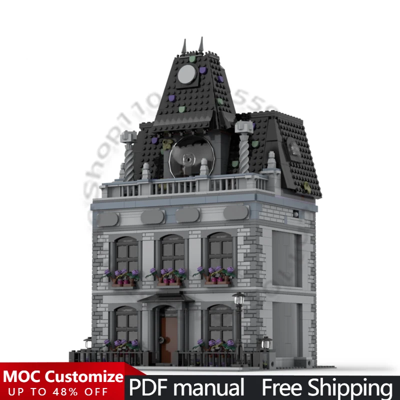 1584 PCS City Engineering Mansion - Modification of Set 76781 MOC Customize Modular Building Block DIY Boys Toy Christmas Gift